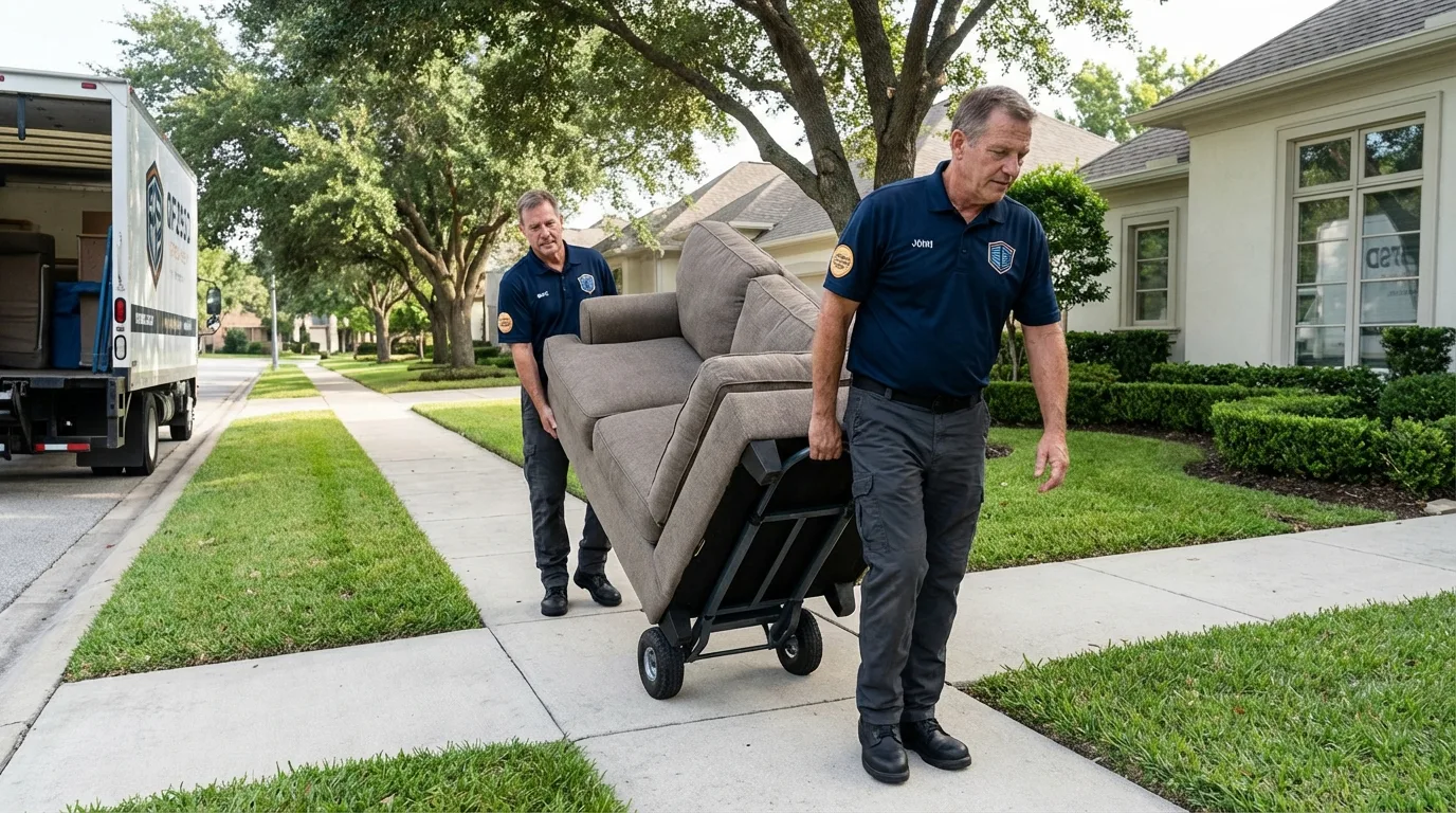 Local residential moving crew loading furniture in Panguitch, UT